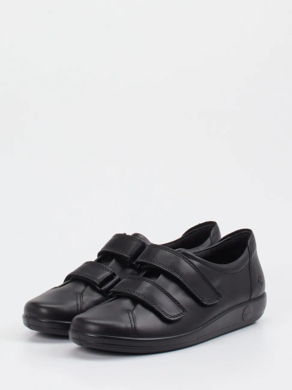 Ecco – Klettschuhe aus Kalbleder schwarz