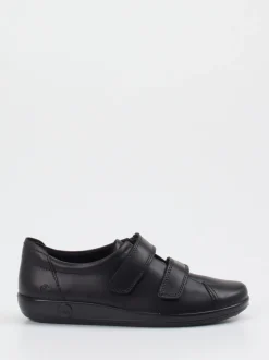 Ecco – Klettschuhe aus Kalbleder schwarz