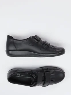 Ecco – Klettschuhe aus Kalbleder schwarz