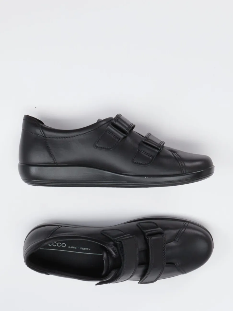 Ecco – Klettschuhe aus Kalbleder schwarz