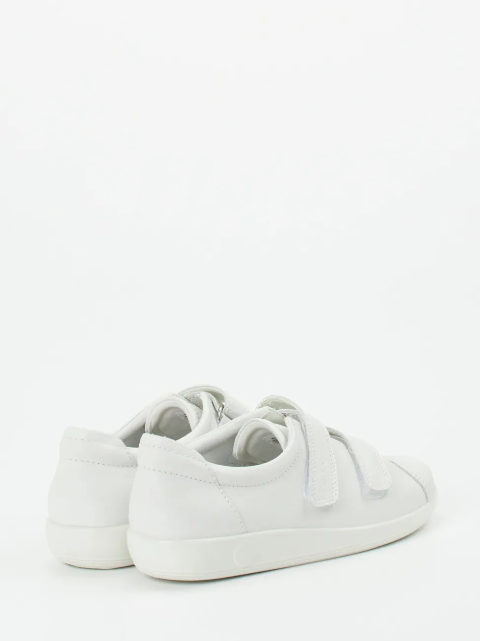 Ecco – Klettverschluss-Sneaker aus Kalbleder Offwhite
