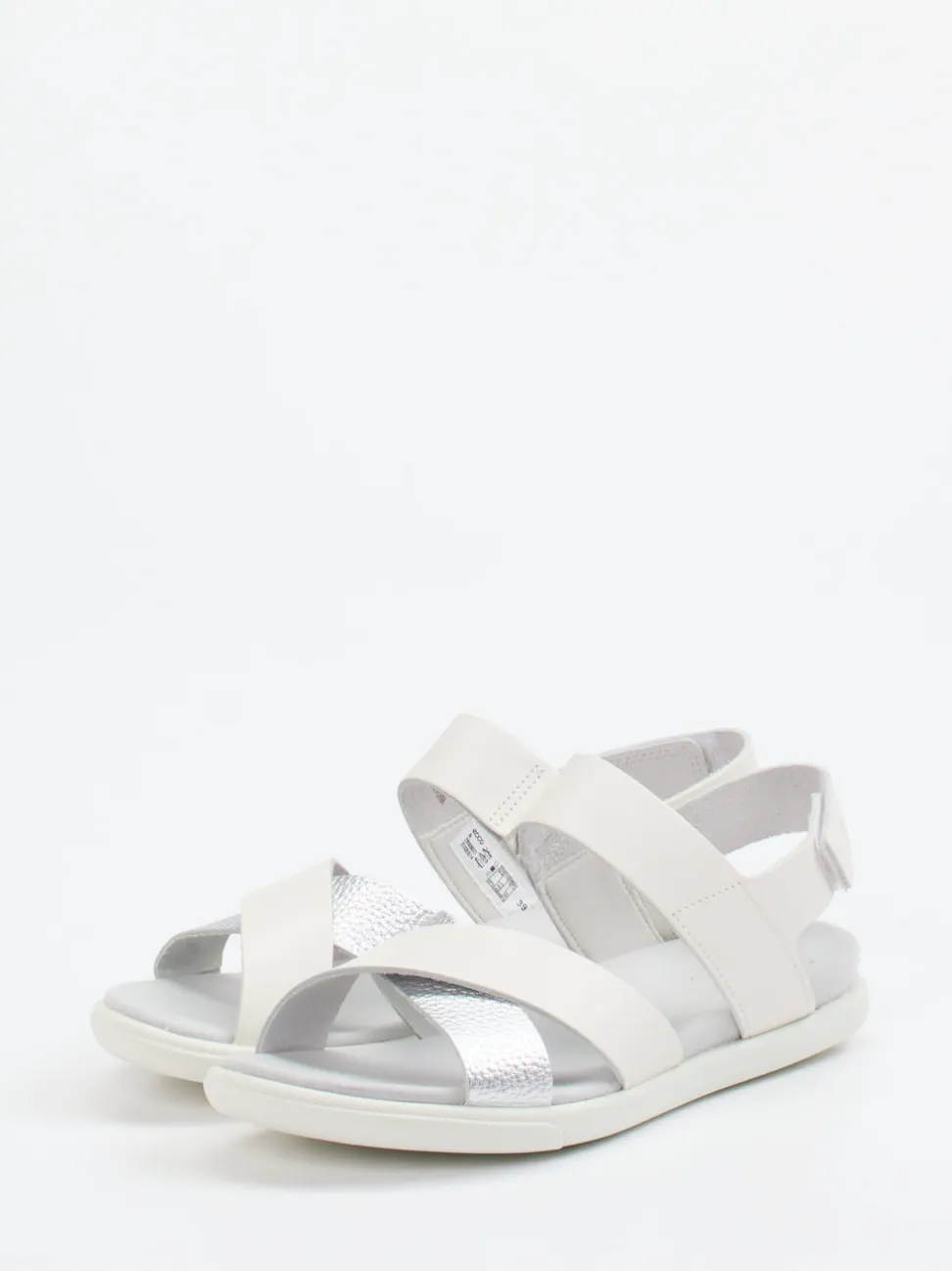 Ecco – Komfortsandale aus Kalbleder Off-White