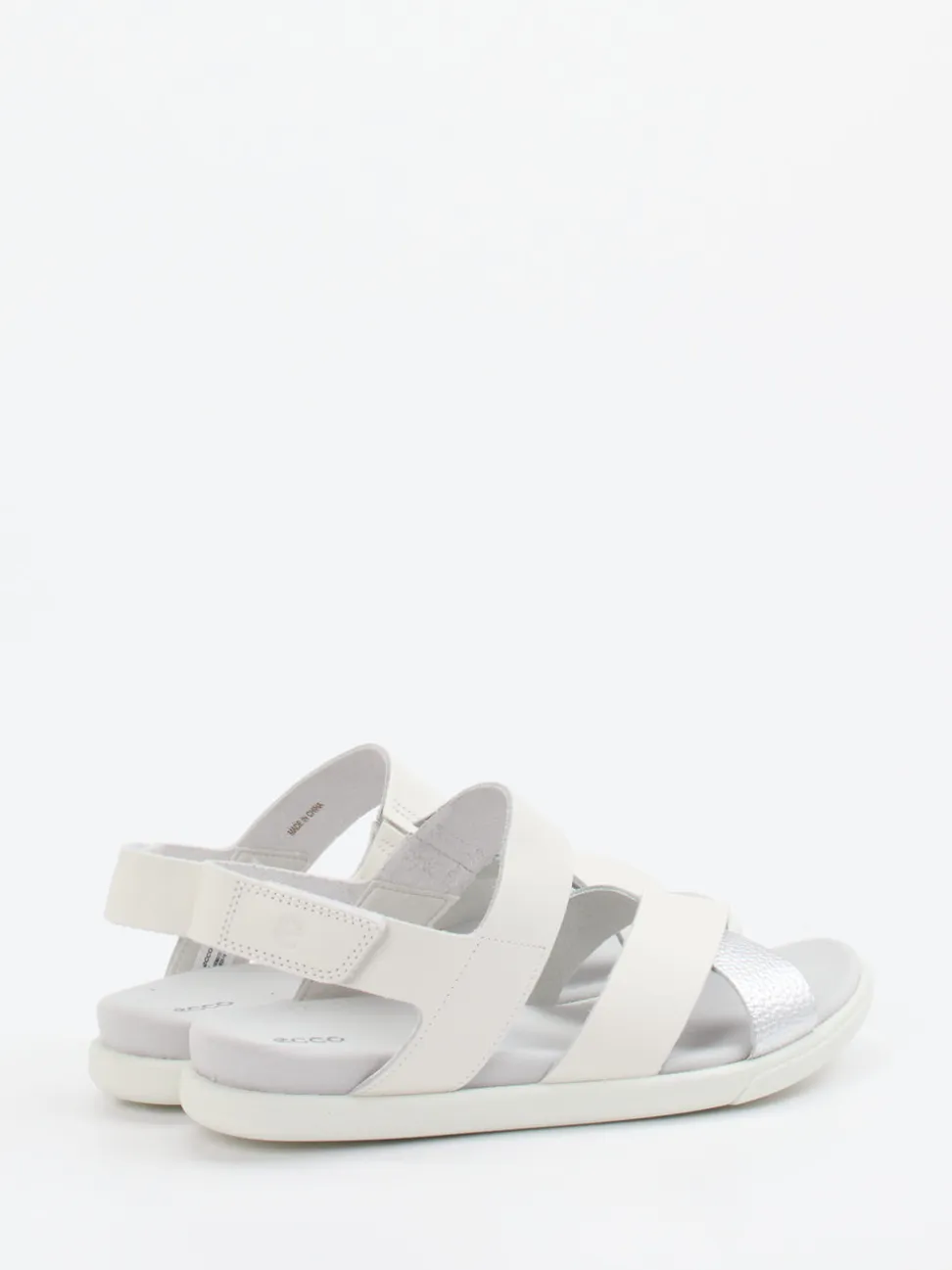Ecco – Komfortsandale aus Kalbleder Off-White