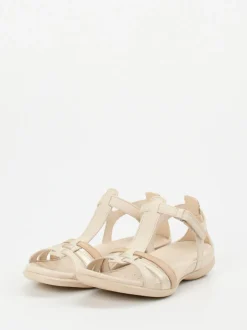 Ecco – Komfortsandalen aus Kalbleder Beige