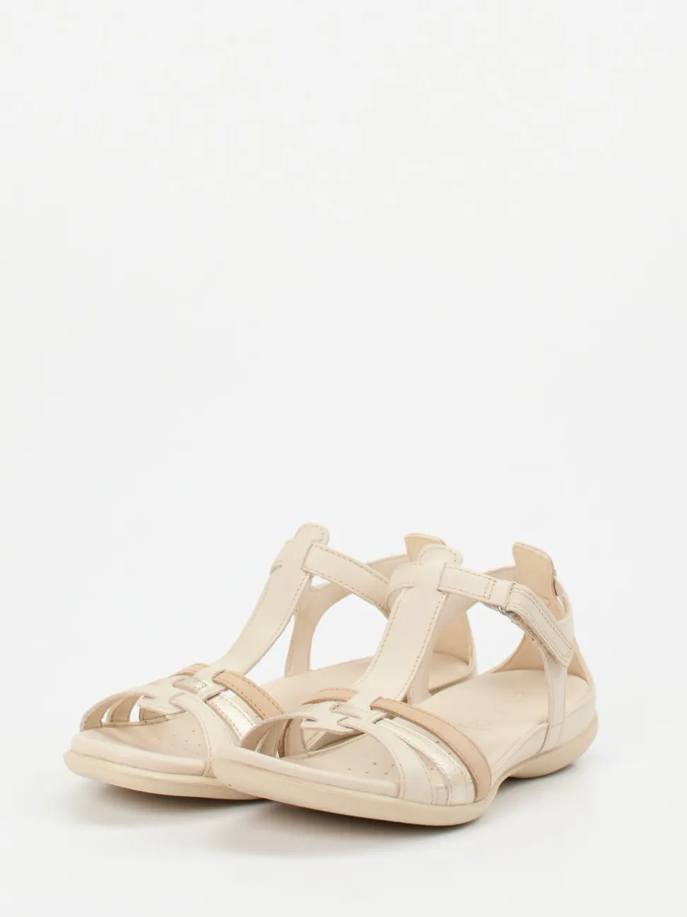 Ecco – Komfortsandalen aus Kalbleder Beige