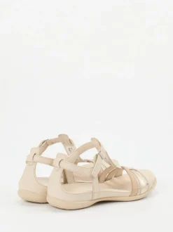 Ecco – Komfortsandalen aus Kalbleder Beige