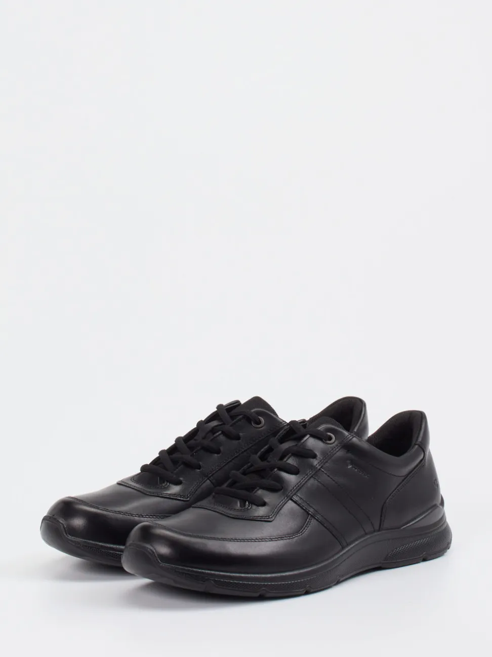 Ecco – Komfort-Sneaker aus Kalbleder schwarz
