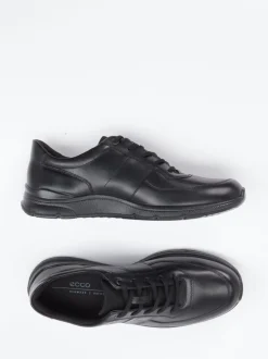 Ecco – Komfort-Sneaker aus Kalbleder schwarz