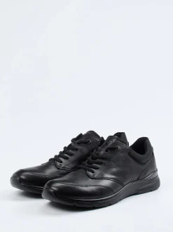 Ecco – Komfort-Sneaker aus Kalbleder Schwarz