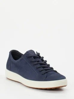 Ecco – Low-Top Sneaker aus Kalbleder dunkelblau