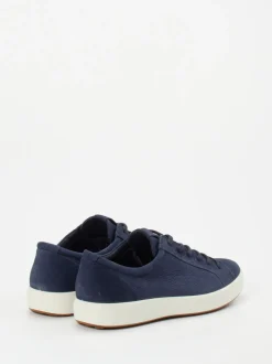Ecco – Low-Top Sneaker aus Kalbleder dunkelblau