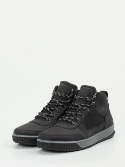 Ecco – Outdoor-Boots aus Nubukleder und Mesh Schwarz