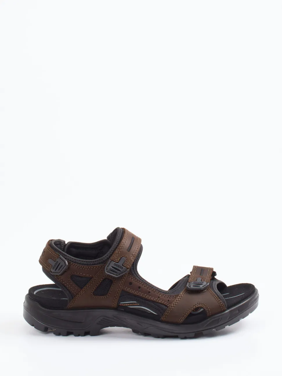 Ecco – Outdoorsandale aus Leder in Dunkelbraun