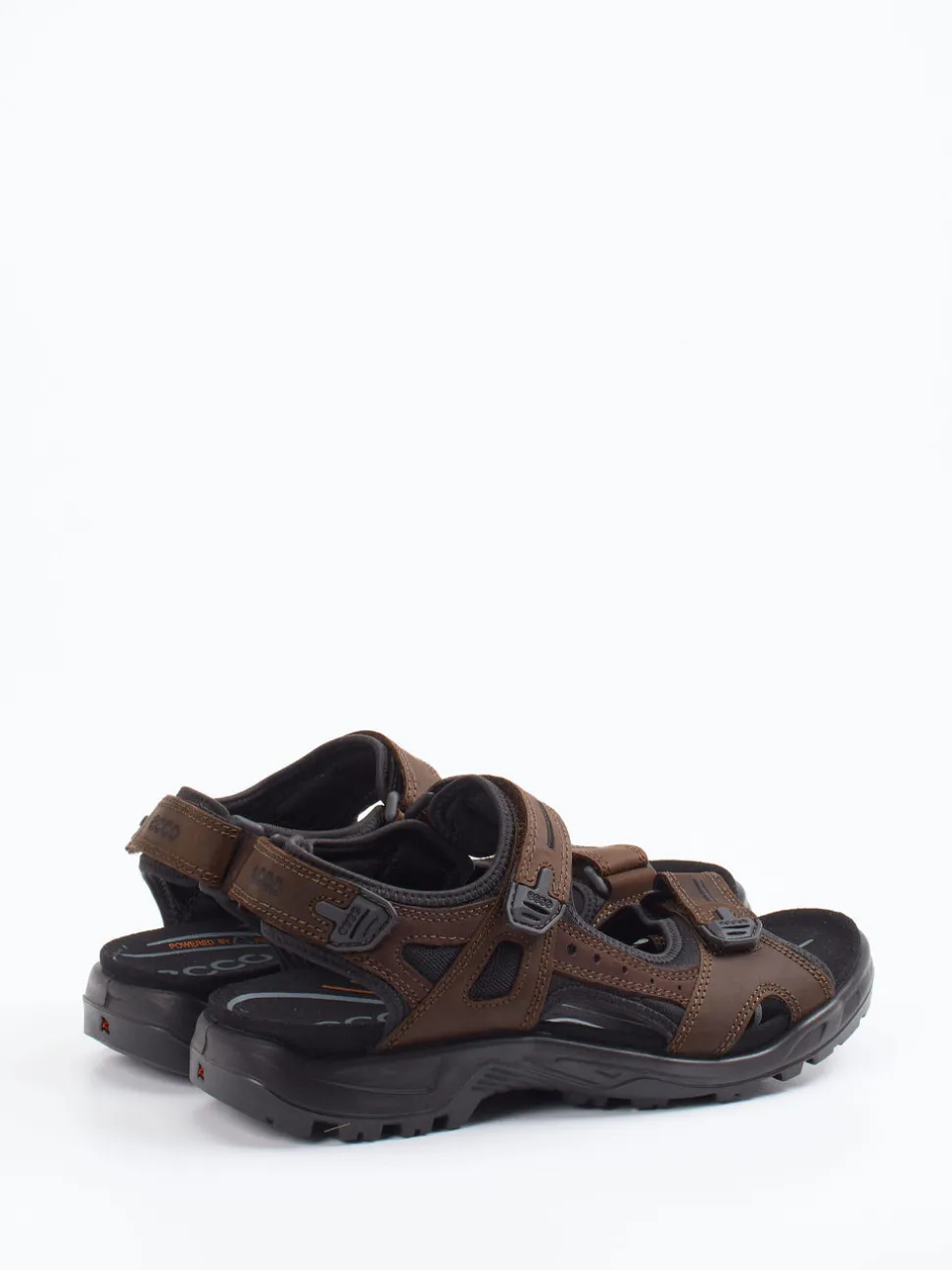 Ecco – Outdoorsandale aus Leder in Dunkelbraun