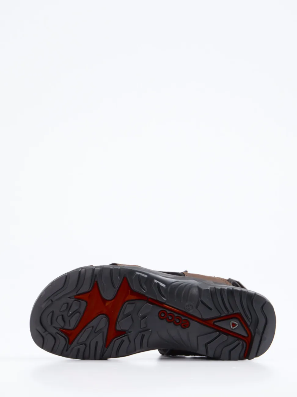 Ecco – Outdoorsandale aus Leder in Dunkelbraun