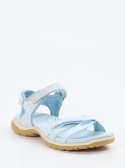 Ecco – Outdoorsandalen aus Nubukleder hellblau