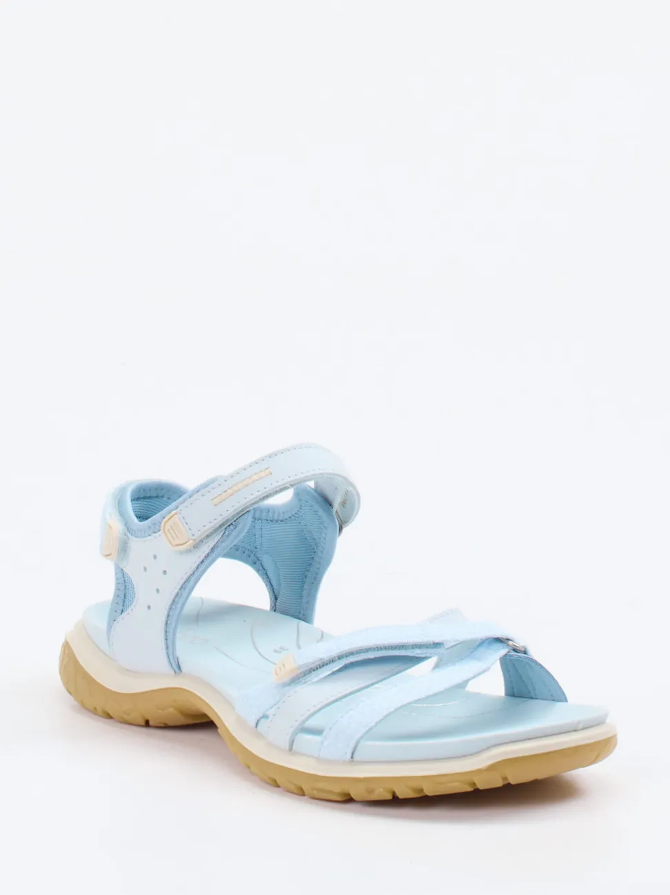 Ecco – Outdoorsandalen aus Nubukleder hellblau