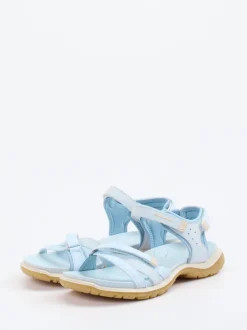 Ecco – Outdoorsandalen aus Nubukleder hellblau