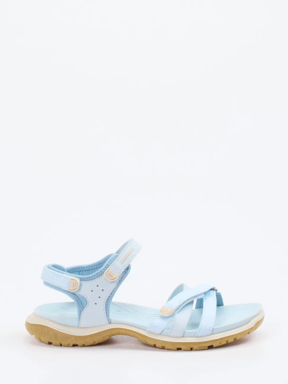 Ecco – Outdoorsandalen aus Nubukleder hellblau