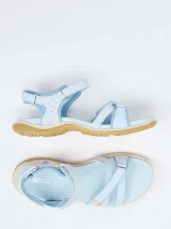 Ecco – Outdoorsandalen aus Nubukleder hellblau