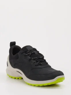 Ecco – Outdoor-Sneaker aus Leder schwarz