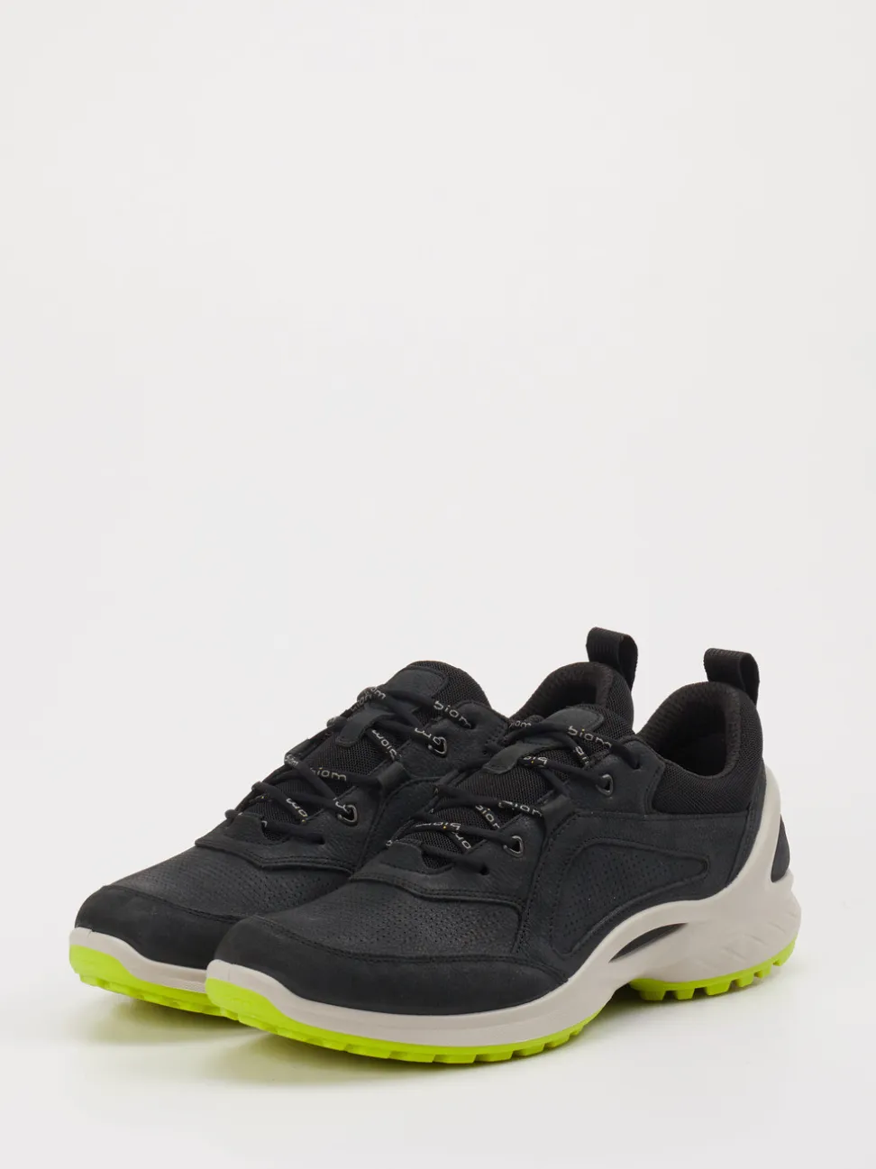 Ecco – Outdoor-Sneaker aus Leder schwarz