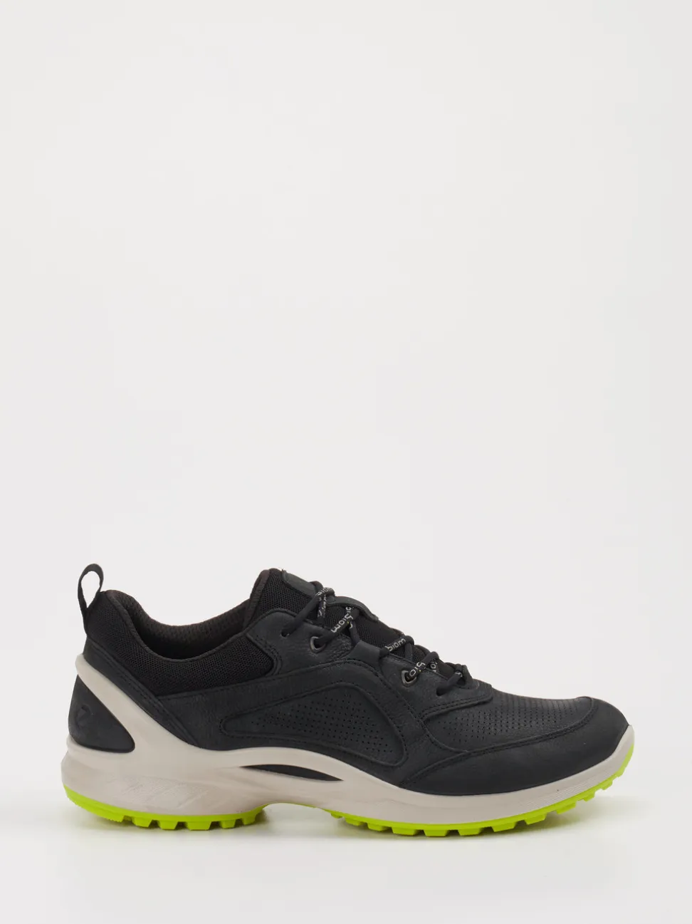 Ecco – Outdoor-Sneaker aus Leder schwarz