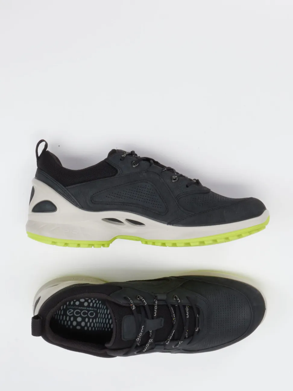 Ecco – Outdoor-Sneaker aus Leder schwarz