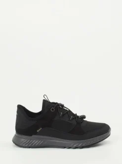 Ecco – Outdoor-Sneaker aus Mesh und Synthetik Schwarz