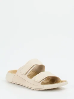 Ecco – Pantolette aus Nubukleder beige