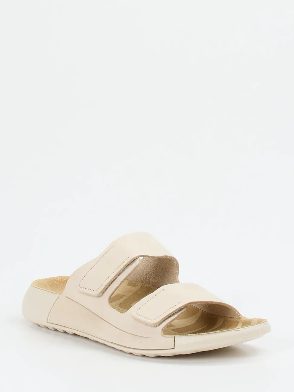 Ecco – Pantolette aus Nubukleder beige