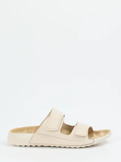 Ecco – Pantolette aus Nubukleder beige
