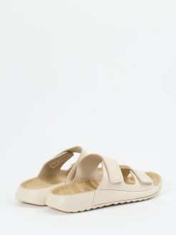 Ecco – Pantolette aus Nubukleder beige