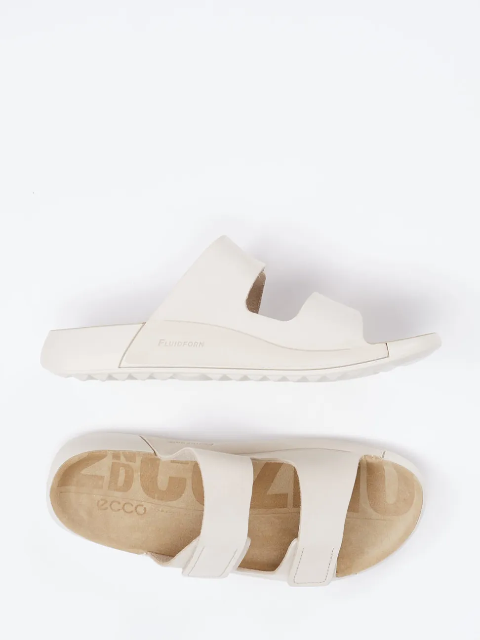 Ecco – Pantolette aus Nubukleder beige