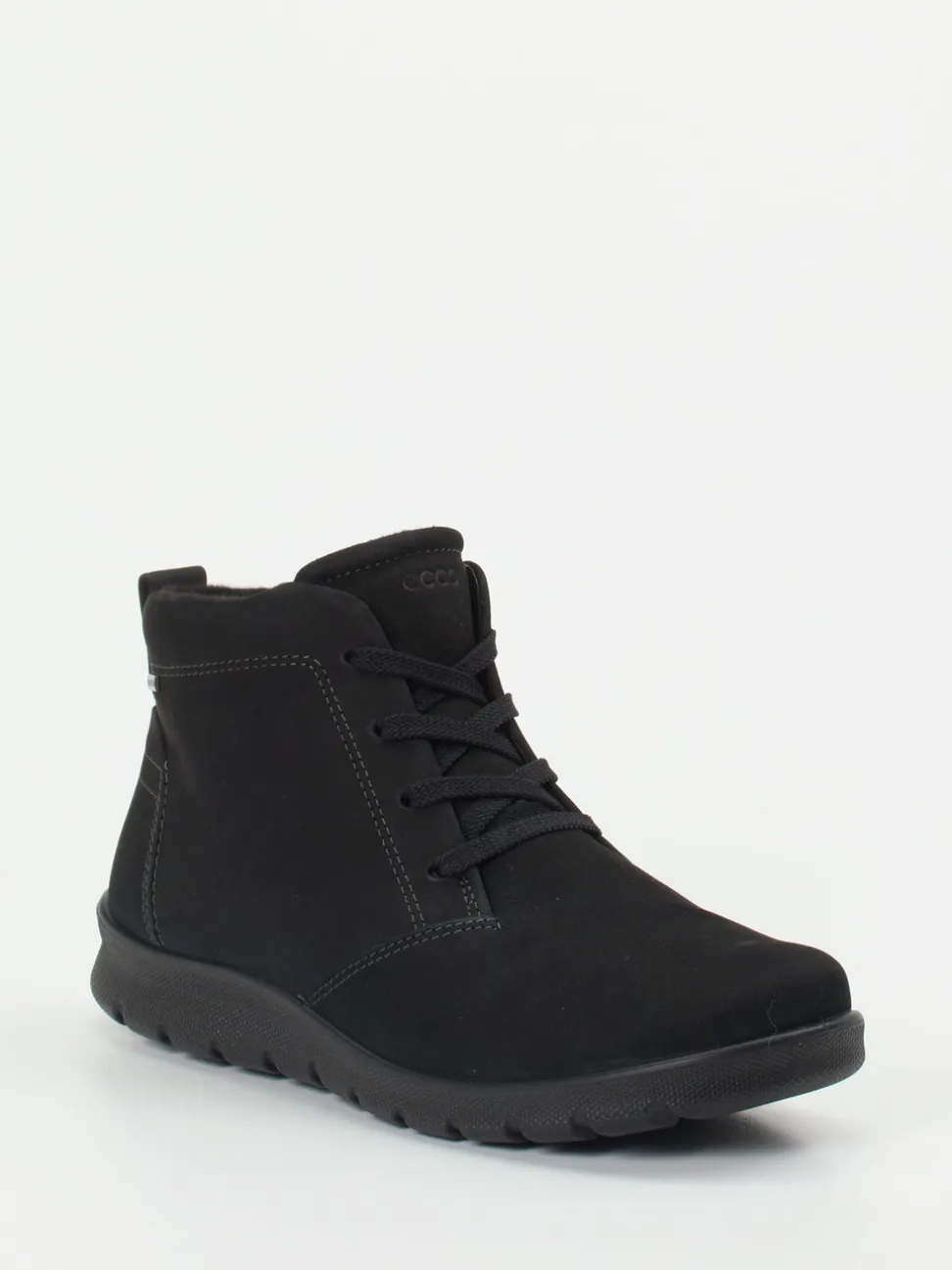 Ecco – Schnürboots aus Nubukleder Schwarz