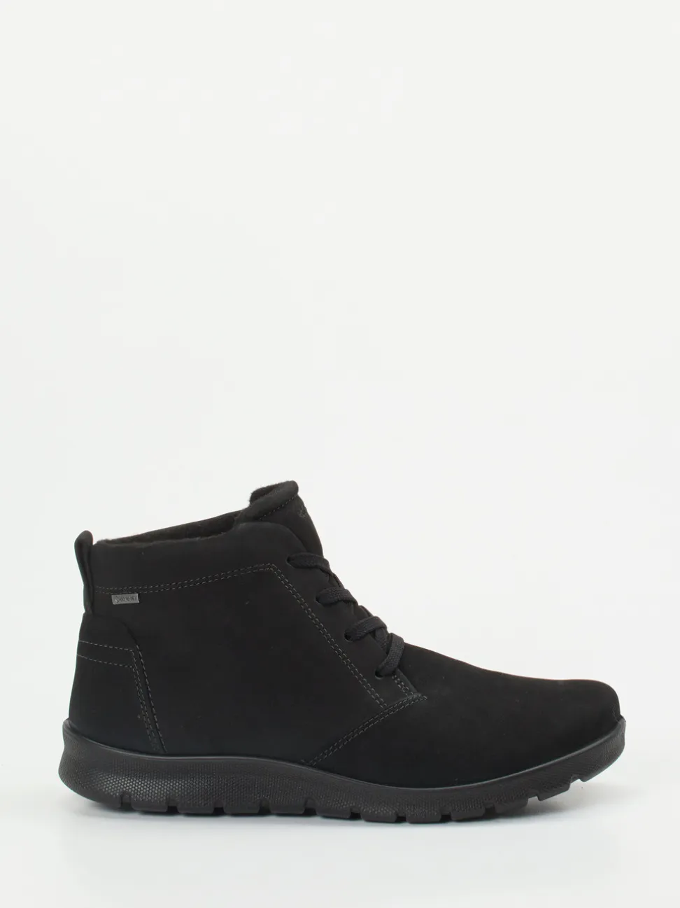 Ecco – Schnürboots aus Nubukleder Schwarz