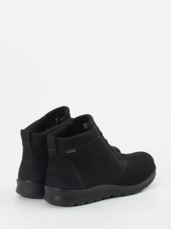 Ecco – Schnürboots aus Nubukleder Schwarz