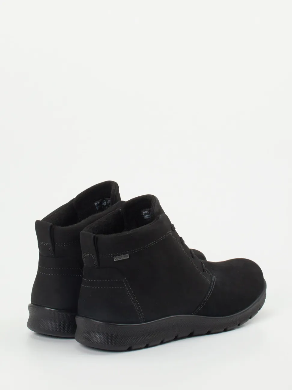 Ecco – Schnürboots aus Nubukleder Schwarz