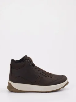 Ecco – Schnürstiefeletten aus Nubukleder Dunkelbraun