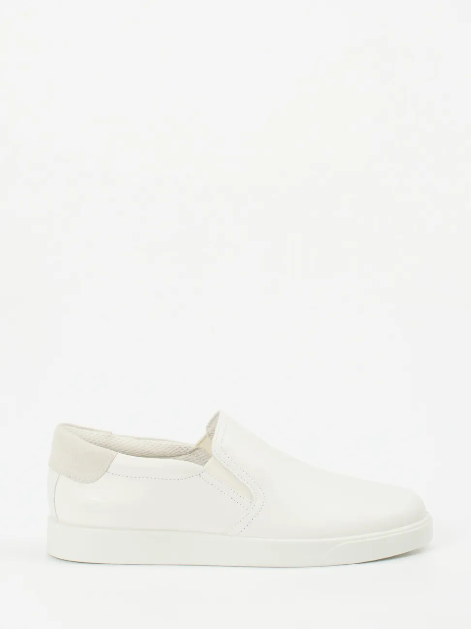 Ecco – Slip-On Sneaker aus Kalbleder Offwhite
