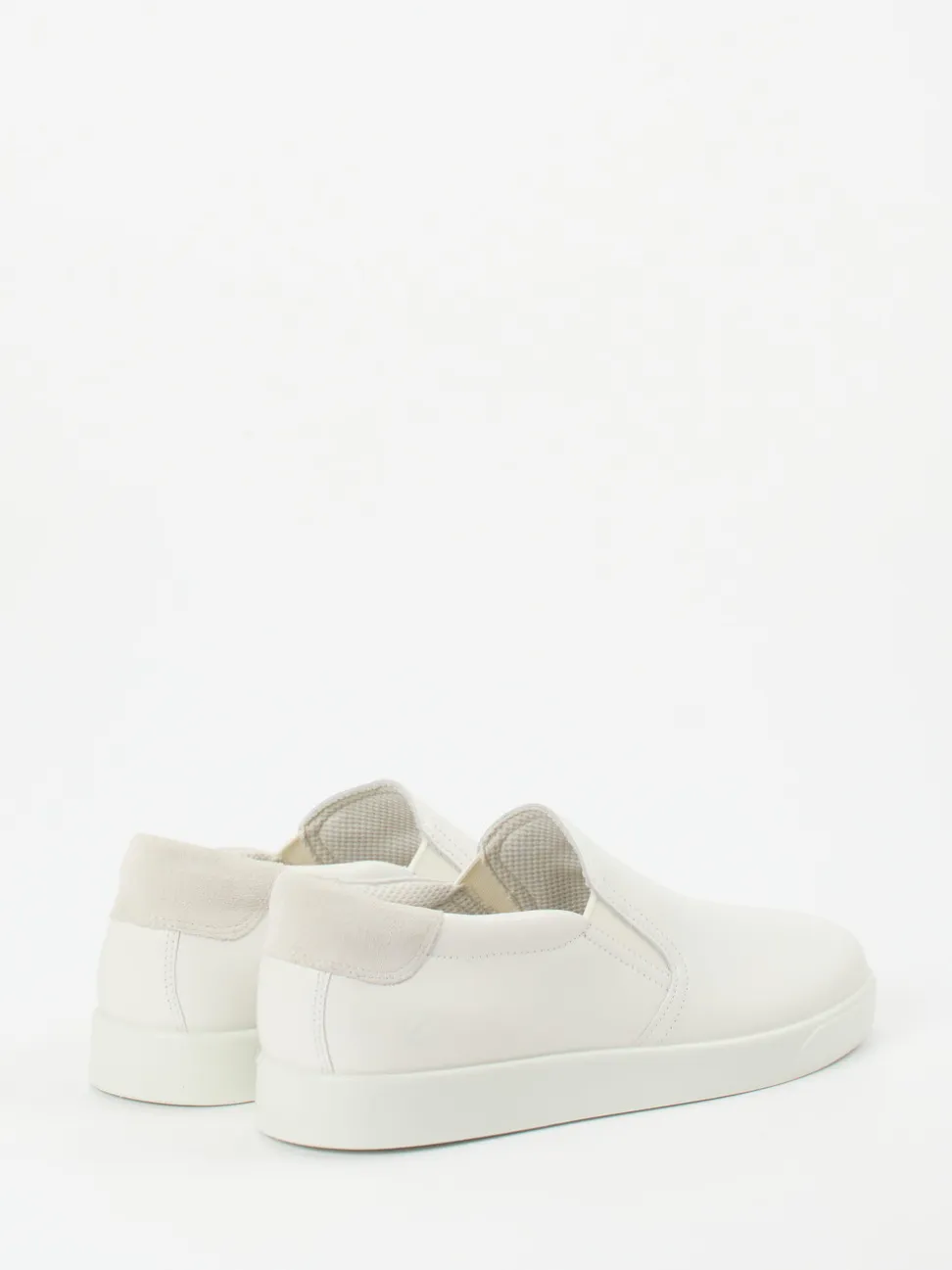 Ecco – Slip-On Sneaker aus Kalbleder Offwhite