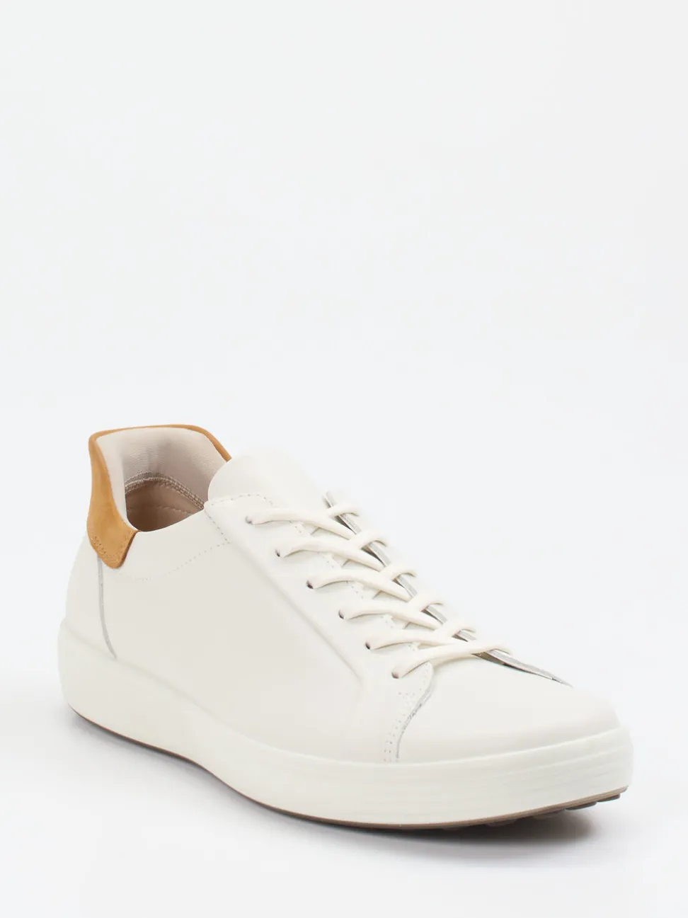 Ecco – Sneaker aus Glattleder Offwhite