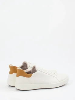 Ecco – Sneaker aus Glattleder Offwhite