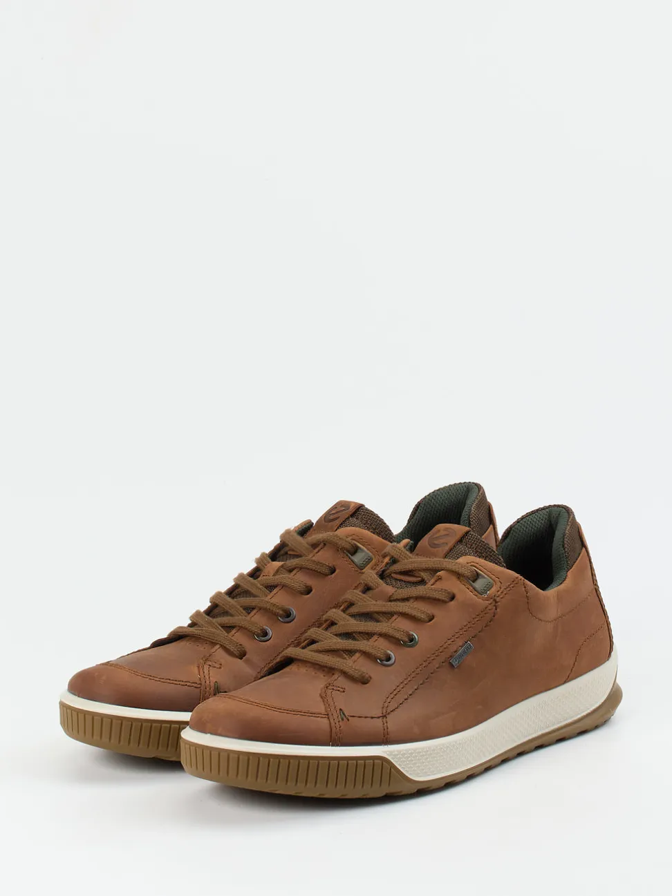 Ecco – Sneaker aus Glattleder in Braun