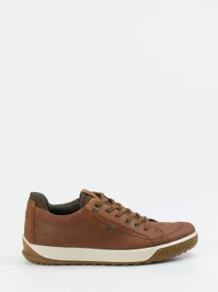 Ecco – Sneaker aus Glattleder in Braun