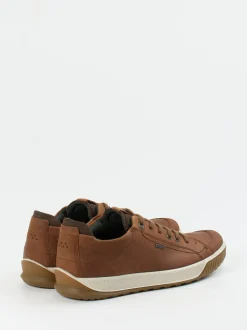 Ecco – Sneaker aus Glattleder in Braun