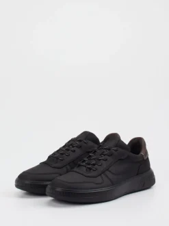 Ecco – Sneaker aus Kalbleder in Schwarz