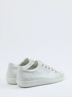 Ecco – Sneaker aus Kalbleder in Offwhite