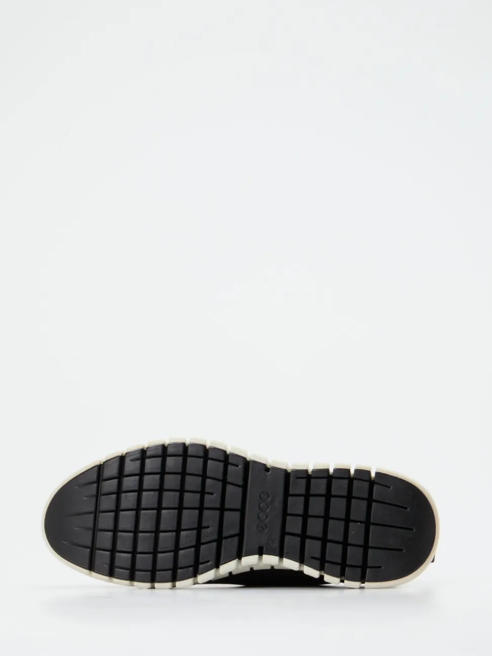 Ecco – Sneaker aus Kalbleder und Mesh schwarz
