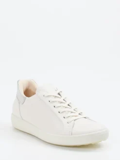 Ecco – Sneaker aus Kalbleder in Offwhite